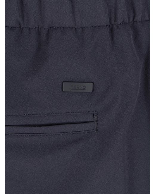 Herno Blue Logo Track Pants for men