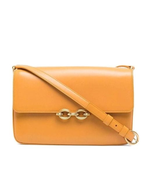 Saint Laurent Natural Chain-Detail Crossbody Bag