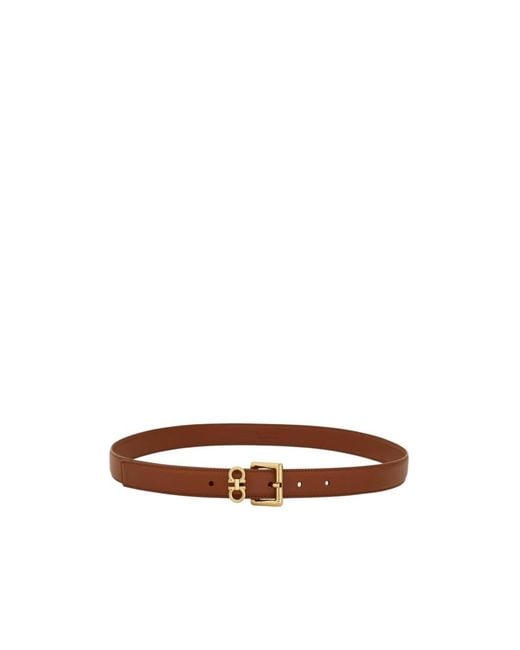 Ferragamo Brown Ferragamo Donna 25Mm Gancini Belt
