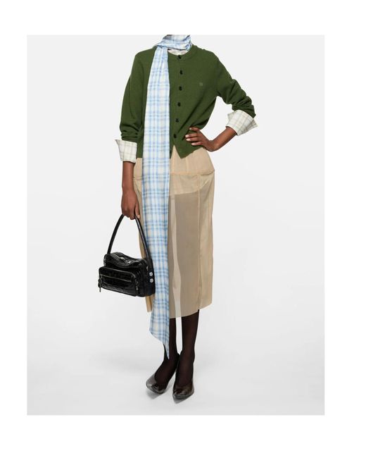 Acne Green Buttoned Cardigan