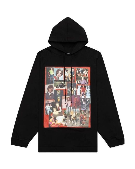 Raf Simons Black Oversized Photographic-Print Hoodie for men