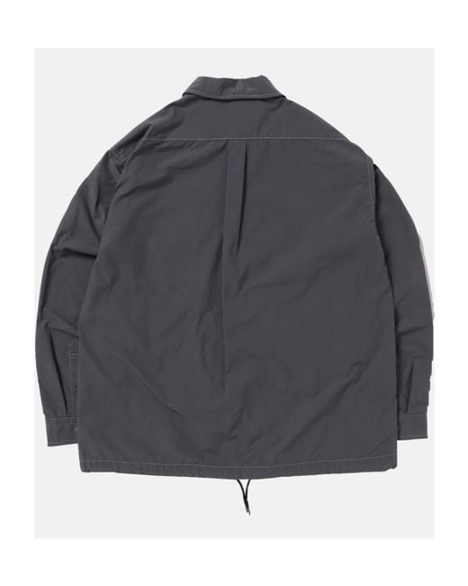 And Wander Gray Technical Shirt Jacket for men