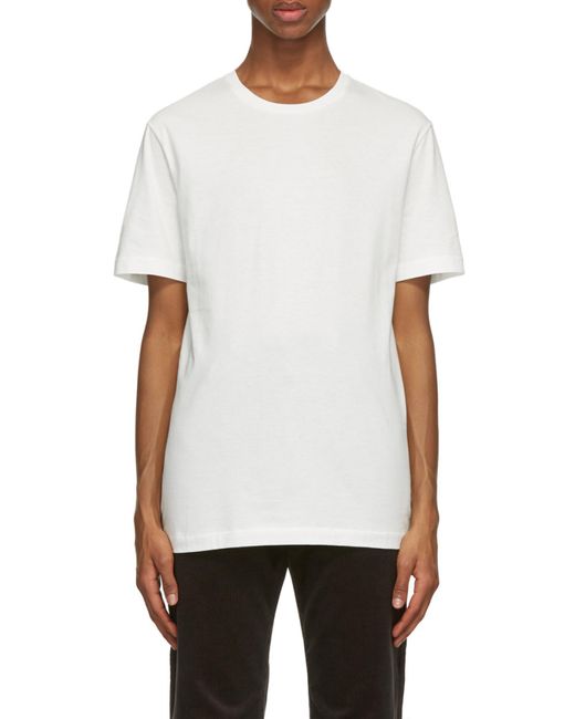 The Row White Finished-Edge Cotton T-Shirt for men