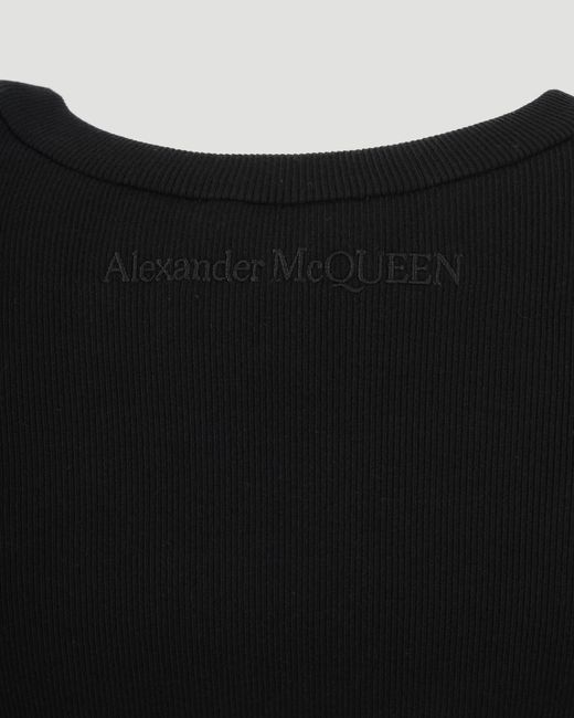 Alexander McQueen Black Scoop-Neck Tank Top
