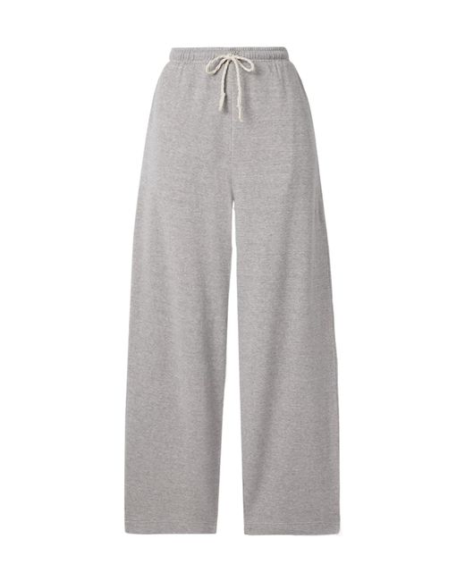 The Elder Statesman Gray Daily Wide-Leg Sweatpants
