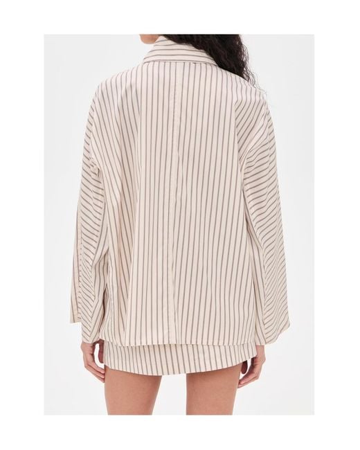 Rag & Bone Natural Long-Sleeved Striped Shirt