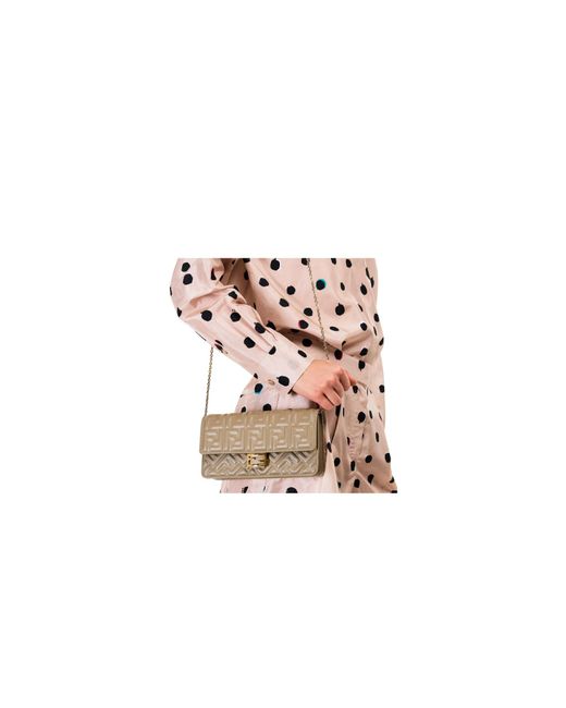 Fendi Metallic Leather Shoulder Bag