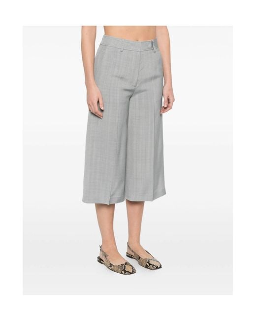 Forte_forte Gray Casual Pants With Belt Loops