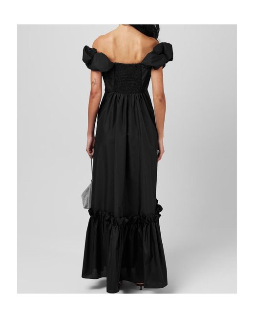LoveShackFancy Black Ferra Maxi Dress