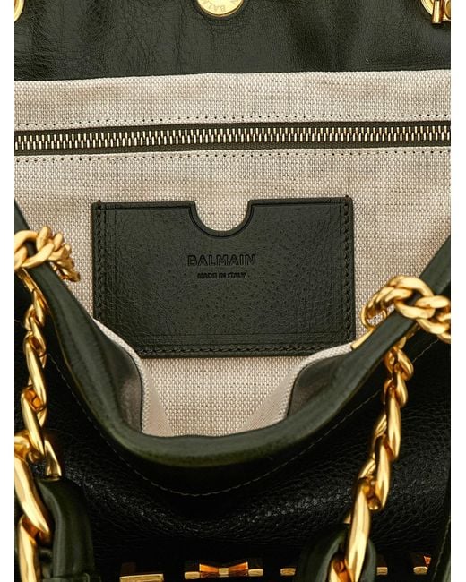Balmain Black 1945 Soft Shopper Bag