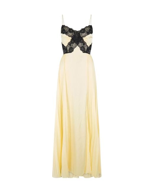 Self-Portrait Metallic Lace Maxi Dress