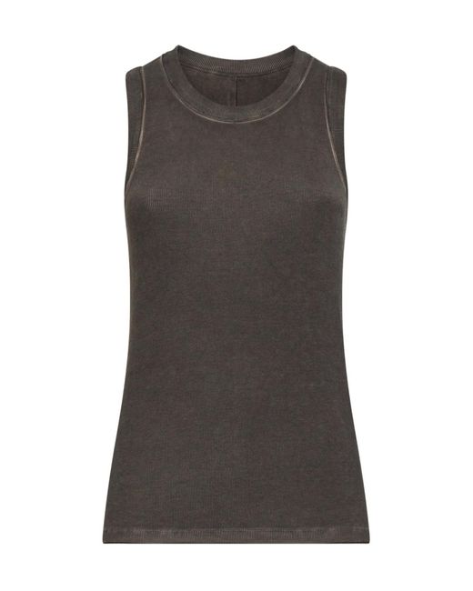 Uma Wang Brown Sleeveless Ribbed Vest