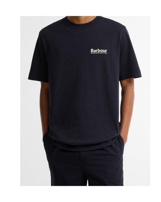 Barbour Blue Logo Short-Sleeve T-Shirt for men
