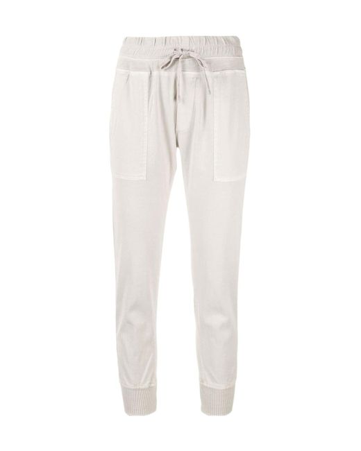 James Perse White Drawstring Waist Trousers