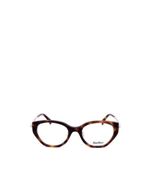 Max Mara White Cat-Eye Frame Glasses