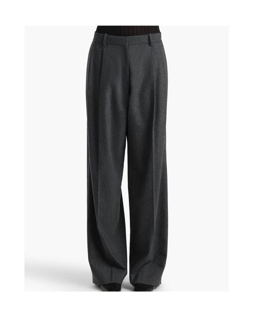 Khaite Gray Belt Loop Casual Pants