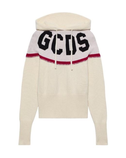 Gcds White Logo Hooded Jumpers