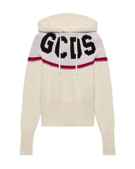 Gcds White Logo Hooded Jumpers