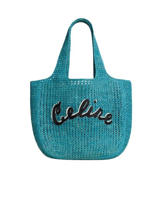 Céline Blue Large Hobo Basket Bag for men