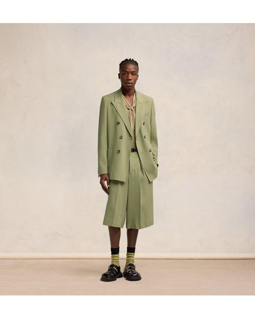 AMI Green Ami Double-Breasted Blazer for men