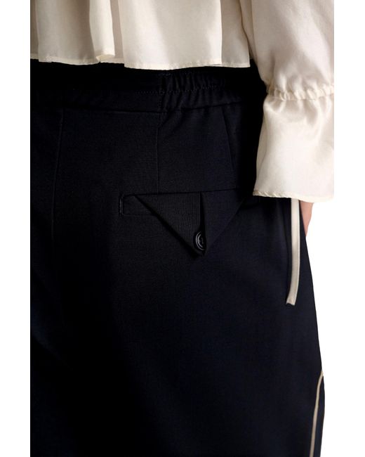 Dorothee Schumacher Blue Casual Attraction Side-Stripe Track Pants