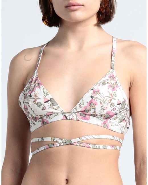 Isabel Marant Gray Floralprint Triangle Bikini