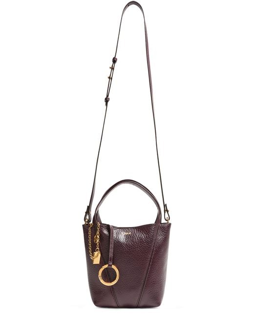Chloé Purple Spin Grain Leather Tote Bag