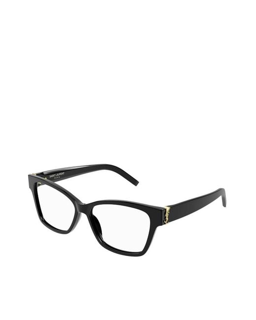 Saint Laurent White Eyewear Rectangle Frame Glasses
