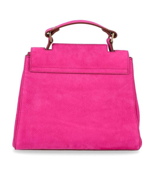 Orciani Pink Sveva Logo Lettering Small Handbag