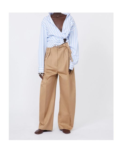 Sportmax Natural Idoneo Belted Trousers