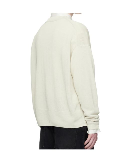Studio Nicholson White Kami Knitwear for men