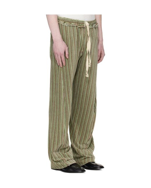 Edward Cuming Green Twisted Sweatpants for men