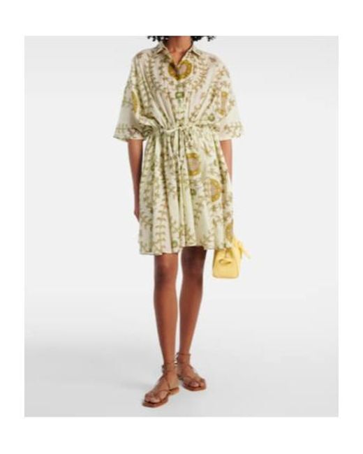 Giambattista Valli White Floral Cotton Shirt Dress