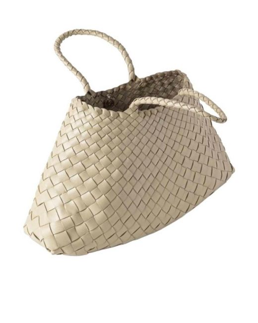 Dragon Diffusion Natural Santa Croce Small Tote Bag
