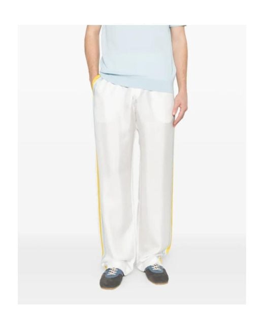 Casablanca White Side Stripe Track Pants for men