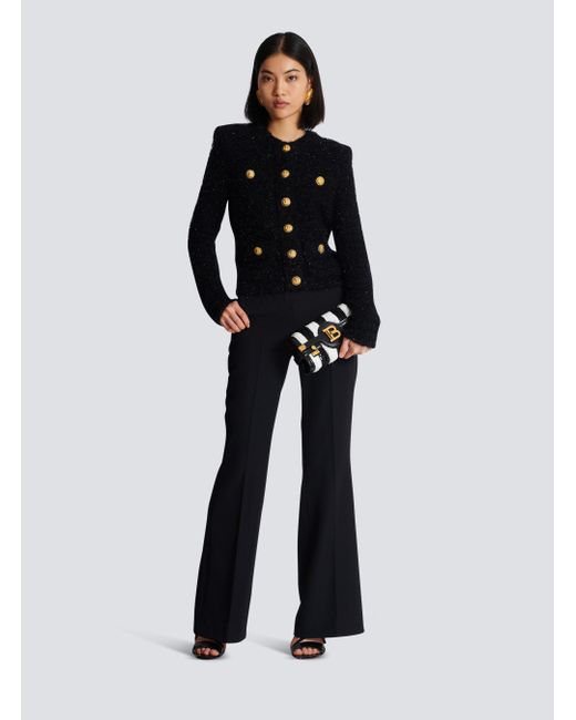 Balmain Black Tweed Jackets