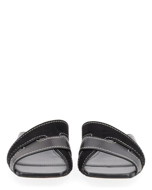 Tod's Brown Crossed-Strap Flat Sandals