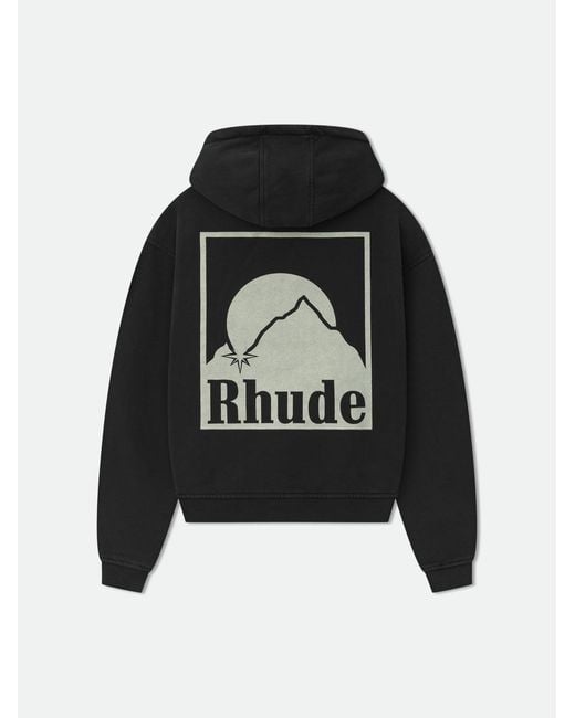 Rhude Black Moonlight Badge Hoodie for men