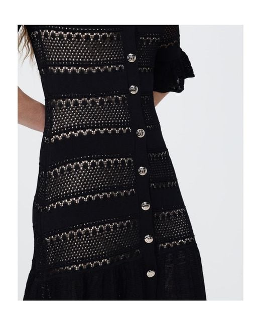 Liu Jo Black V-Neck Maxi Dress