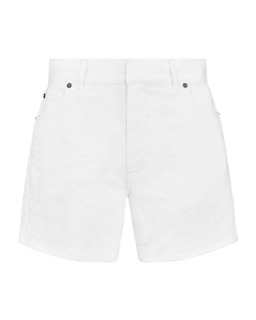 Dior White Belt Loop Shorts