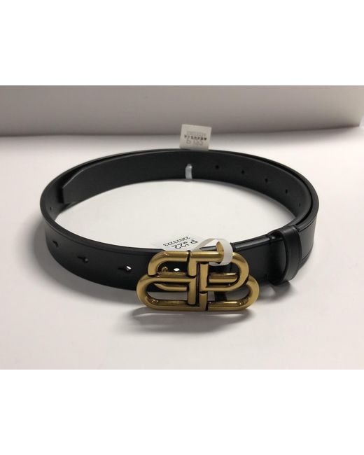 Balenciaga White Bb Buckle Belt