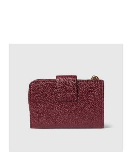 Gucci Purple Logo Plaque Zipped Wallet