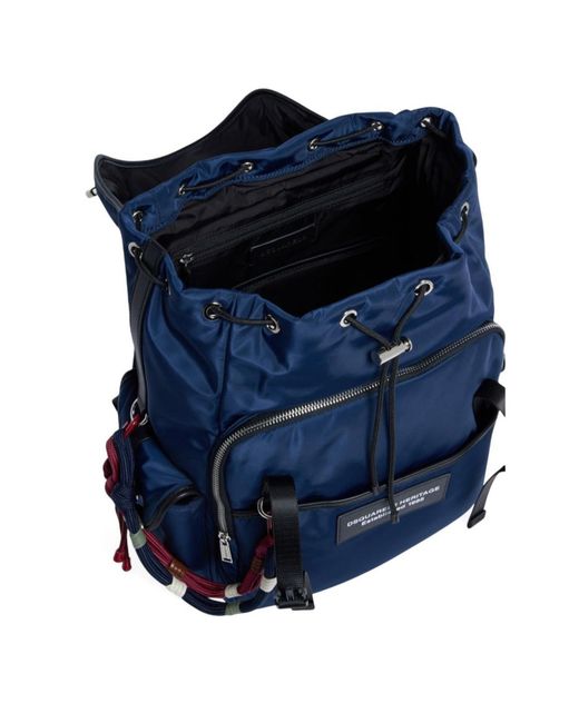 DSquared² Blue Heritage Logo Backpack for men