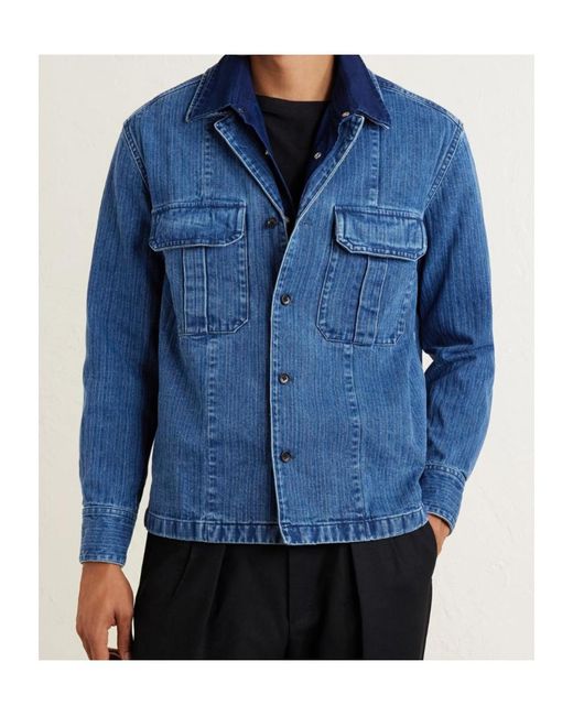 Tom Ford Blue Long-Sleeved Denim Jacket for men