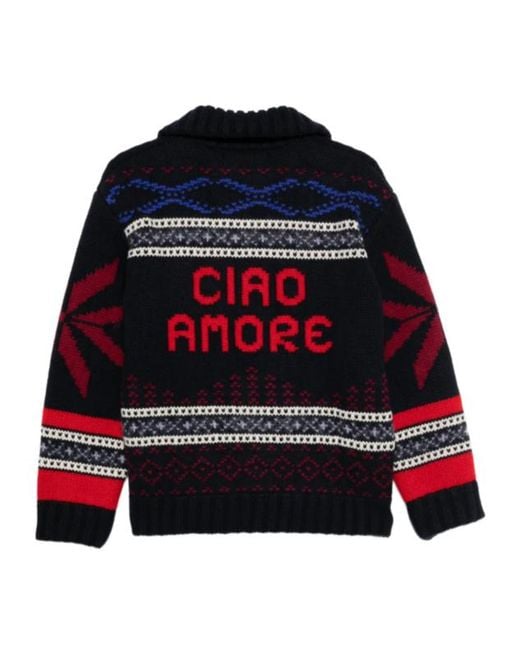 Giada Benincasa Blue Ciao Amore Knit Jacket