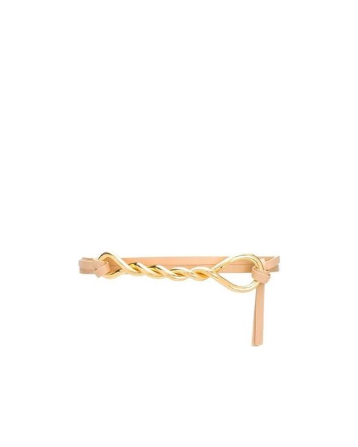 Bottega Veneta Metallic Double Strap Belt