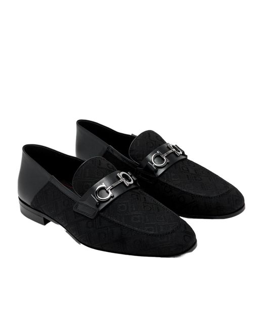 Ferragamo Black Round-Head Casual Shoes for men