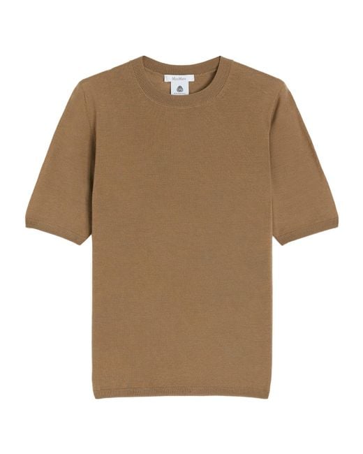 Max Mara Natural Gerico Short-Sleeved Knitted Jumper