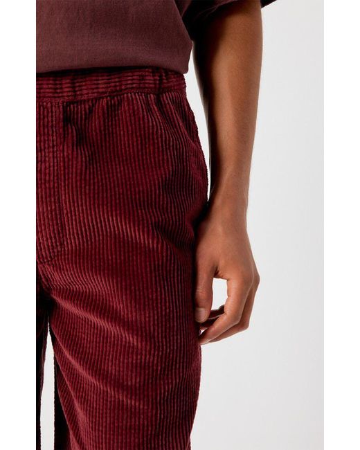 American Vintage Red Elastic-Waist Athletic Pants for men