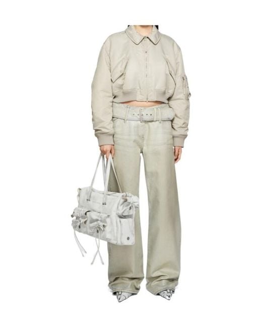 Acne White Bomber Jacket